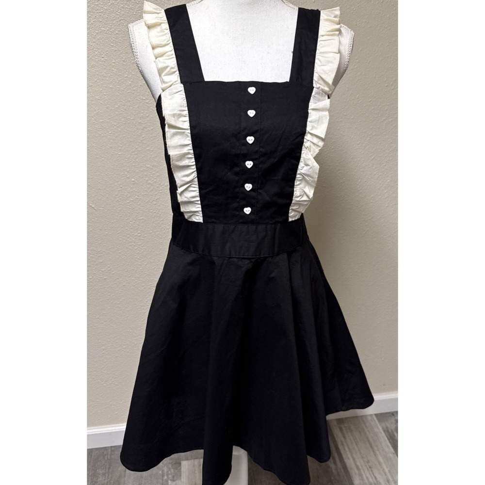 Hot Topic Dress Women's Black & White Ruffle Skirtall Dress Med New Cosplay Sexy
